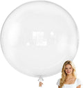 KALOR Clear Giant Balloons 36 Inch Large Latex Balloons, 4 Pack Jumbo Round Helium Balloon for Birthday Bridal Shower Wedding Baby Shower Party Decorations