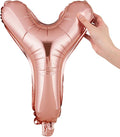 Restaurantware-Balloonify 16 Inch Letter Balloon, 1 Alphabet Party Balloon - Letter Y, Self-Sealing, Rose Gold Foil Mylar Finish, Hanging Loop, Decoration For Birthday, Wedding, Or Graduation