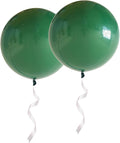 Giant 36 Inch Dark Green Balloons - Thick Latex Green Big Round Balloons 6 Packs