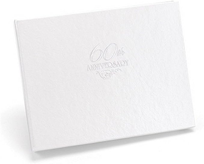 Hortense B. Hewitt Wedding Anniversary Guest Book, 7.5 x 5.75-Inches, Diamond 60th Anniversary (10504)