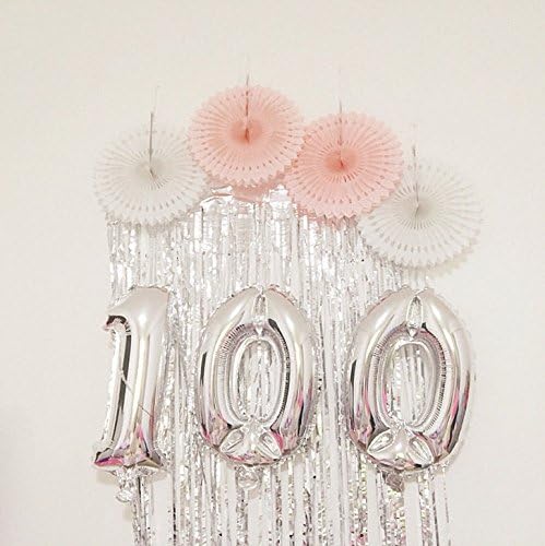 Glanzzeit 16 Inch Silver Foil Balloons Letters A to Z Numbers 0 to 9 for Prom Wedding Birthday Party Decor (Number 1)