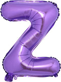 16 inch Purple Alphabet Letter and Number Balloons Set Package, Aluminum Hanging Foil Film Banner Mylar Balloon for Birthday Party Decoration Custom Word (A-Z, 0-9) (16 Inch Purple Z)