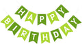 Happy Birthday Banner Sign, Birthday Garland Wall Door Hanging Banners Flag for Women Men Boys Girls Party Backdrop Decorations, Personalized Name Banner White Letters Green