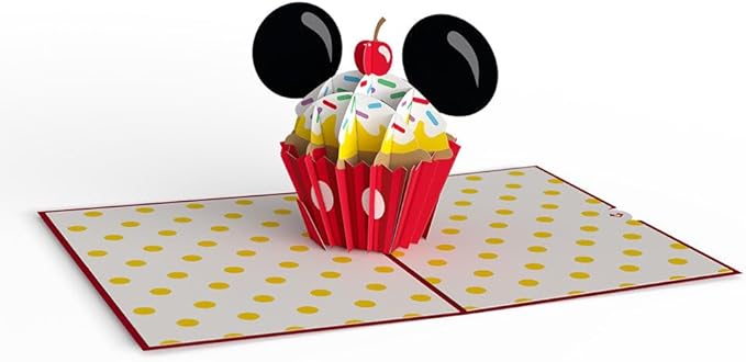 Lovepop Magical Disney Mickey Mouse 3D Pop-Up Birthday Card for Boys - for Kids, Him, Son - 5" x 7" - Envelope Included