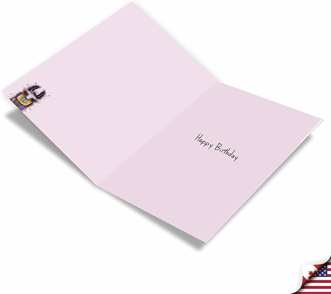 NobleWorks Birthday Greeting Card with 5 x 7 Inch Envelope (1 Card) Bday Wiry Wildlife - Llama C10324EBDG
