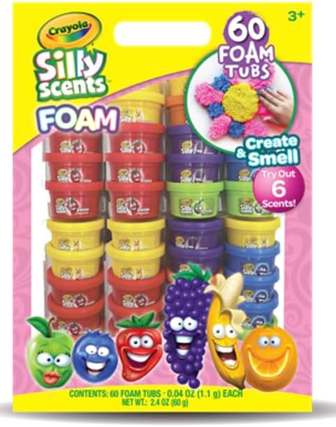 Crayola Silly Scents Foam Tubs - 60 x 1oz Play Foam for Kids, Fidget Toys & Easter - NonToxic, Scented, & Colorful Kids Toys - Perfect for Arts & Crafts, Goody Bags, Party Favors, Play