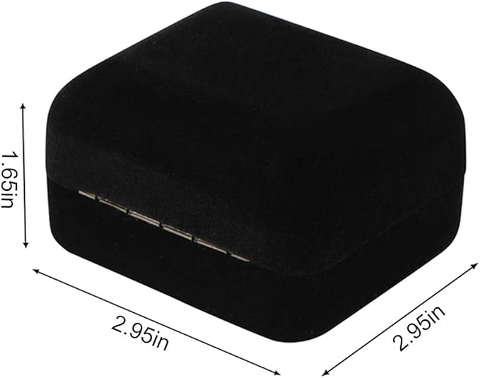 Big Size Velvet Metal Glossy with LED Jewelry Gift Box for Proposal, Engagement, Wedding - Suitable for a pair of rings