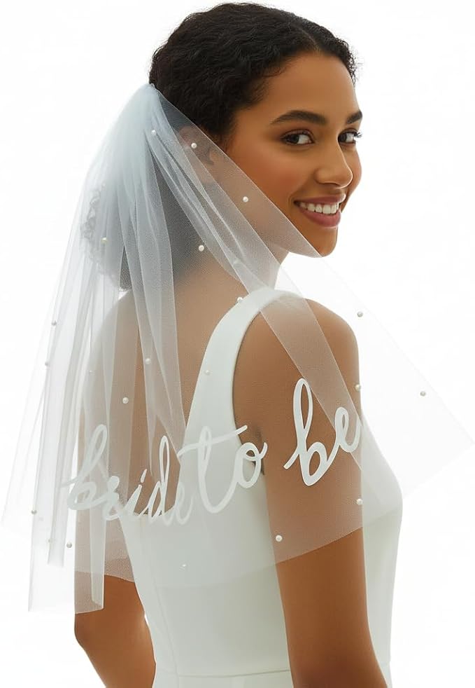 Bride to Be Veil Bachelorette Party Accessories, Bridal Shower Decorations, Engagement Gifts for Bride