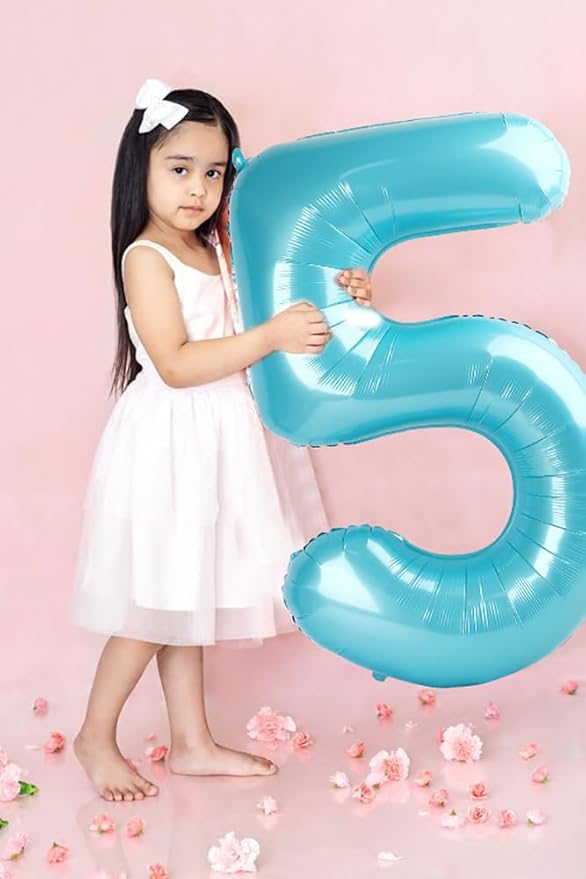 Number 0 Balloons 40 Inch Pearl Blue Number Balloons for 10 20 30 40 50 60 70 80 90 100 Numbers Balloon Birthday Decorations Wedding Event Baby Shower