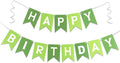 Happy Birthday Banner, Birthday Flag Bunting for Birthday Party Backdrop Decor, Happy Birthday Sign Party Supplies for Girls Boys Kids and Women Hanging Decorations (Green)