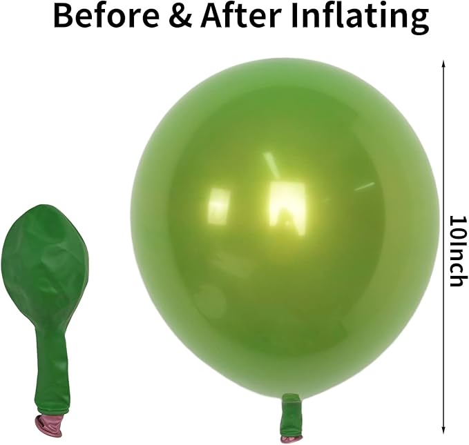 Chrome Green Balloons, 50 PCS 10 Inch Double-Layered Metallic Light Green Balloons, Shiny Thick Chrome Metallic Light Latex Helium Balloon for Birthday Wedding Party Decoration Supplies