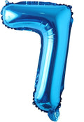 Blue 28 inch Letter Balloons Alphabet Number Balloons Foil Mylar Party Wedding Bachelorette Birthday Bridal Baby Shower Graduation Anniversary Celebration Decoration (Can not Float) (28 inch Blue 7)