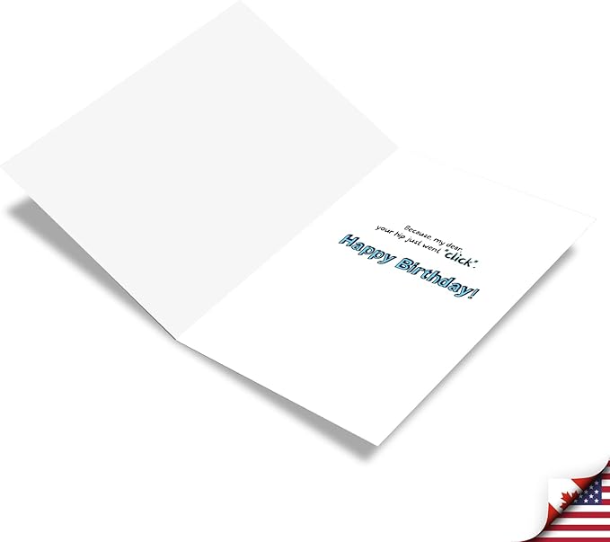 NobleWorks 50th Birthday Greeting Card with 5 x 7 Inch Envelope (1 Card) Bday Hip Click 0909
