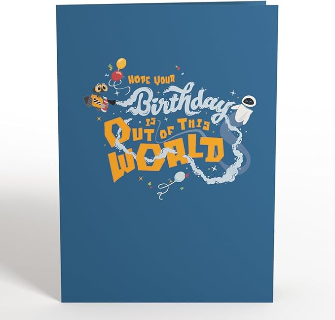 Lovepop Disney and Pixar’s WALL•E Birthday Card, Hope your birthday is out of this world, Premium pop-up