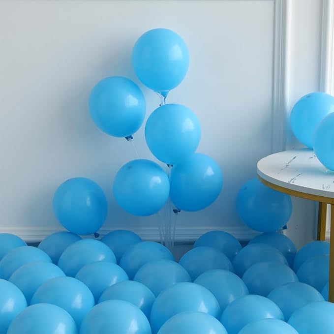 147Pcs Royal Blue and Pink Balloon Garland Arch Kit, Light Blue Pink Hibiscus Latex Balloons with Artificial Palm Leaves for Summer Tropical Hawaii Cartoon Birthday Party Decoration