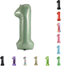 40 Inch Large Foil Helium Number Balloon Birthday Wedding Party 0-9 (Olive Green, 1)