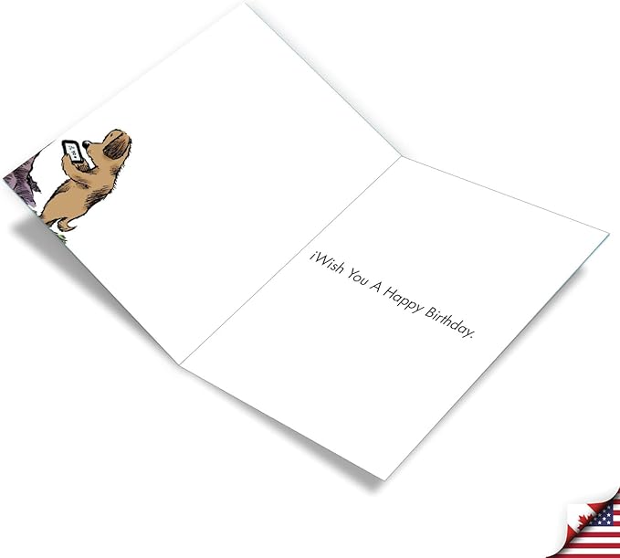NobleWorks - 1 Big Funny Birthday Card Cartoon (8.5 x 11 Inch) - Jumbo Comic Humor, Group Greeting Card with Envelope - Ipeed App J2621BDG
