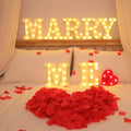 MARRY ME LED Light Sign, Will You Marry Me Sign Proposal Sign Engagement Sign Romantic Proposal,Perfect for Photo Props Wedding Valentine's Day Decor