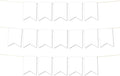 Andaz Press Hanging Pennant Banner with String, White, 1-Set, 24 Pennants, Approx. 12-Feet Long