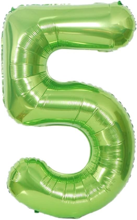 40 Inch Large Foil Helium Number Balloon Birthday Wedding Party 0-9 (Green, 5)