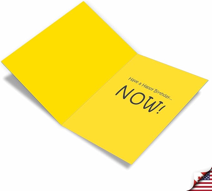 NobleWorks -1 Funny Birthday Card Inappropriate (8.5 x 11 Inch) - Humor Cartoon Bday Notecard with Envelope - Too Soon J8318BDG