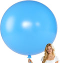 KALOR Light Blue Giant Balloons 36 Inch Large Latex Balloons, 4 Pack Jumbo Round Helium Balloon for Birthday Bridal Shower Wedding Baby Shower Party Decorations