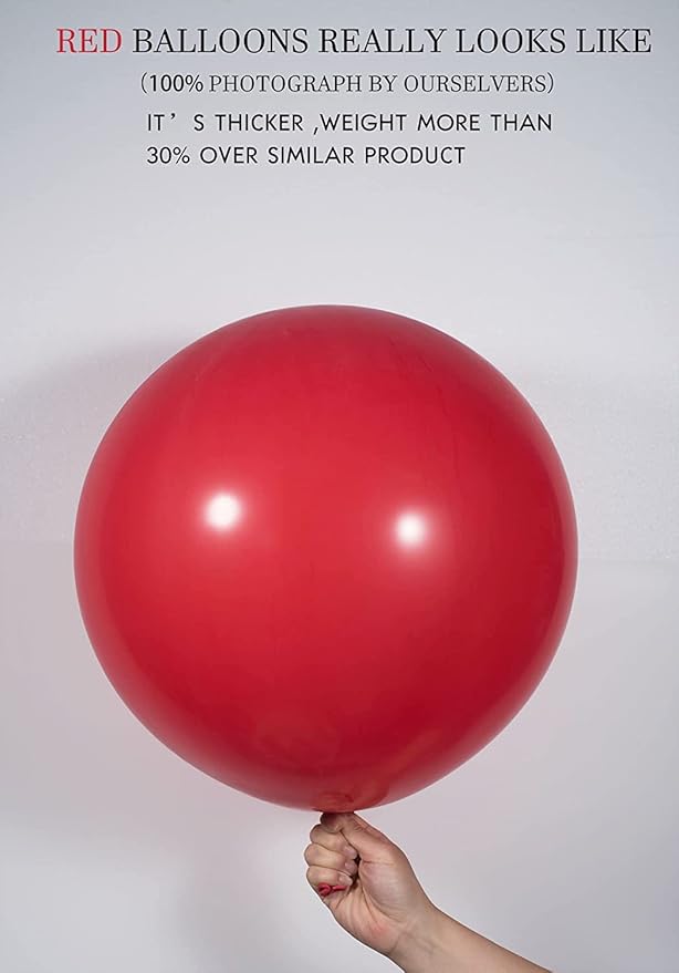 15pcs 24 Inch Balloons Large Assorted Balloons Thick Latex Heavy Duty Balloon Round Big Giant Globos Grandes Huge XXL Jumbo stuffing Colorful Ballons Wedding Birthday Rainbow Party Decorations