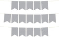 Andaz Press Hanging Pennant Banner with String, Gray, 1-Set, 24 Pennants, Approx. 12-Feet Long