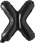 16" inch Single Black Alphabet Letter number Balloons Aluminum Hanging Foil Film Balloon Wedding Birthday party decoration banner Air Mylar Balloons (16 inch Black X)