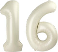 40 Inch Number Balloons, Balloons for Woman Man 16th Birthday Decoration, Cream Foil Number 16 Ballon for 16, 61 Wedding, Anniversary, Bridal Shower, Graduation, Valentine's Day