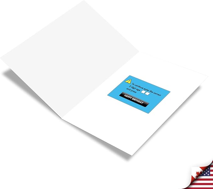 NobleWorks Funny Birthday Greeting Card with 5 x 7 Inch Envelope (1 Card) Incorrect Password-Men C7955BDG
