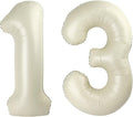 40 Inch Number Balloons, Balloons for Woman Man 13th Birthday Decoration, Cream Foil Number 13 Ballon for 13, 31 Wedding, Anniversary, Bridal Shower, Graduation, Valentine's Day