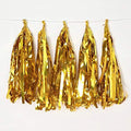 9.8in Gold Tissue Paper Tassel DIY Hanging Paper Decorations Party Garland for Parties, Weddings, Festivals, Baby Showers - 20PCS (Deep Gold 25cm)