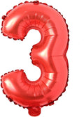 16" inch Single Red Alphabet Letter number Balloons Aluminum Hanging Foil Film Balloon Wedding Birthday party decoration banner Air Mylar Balloons (16 inch red 3)