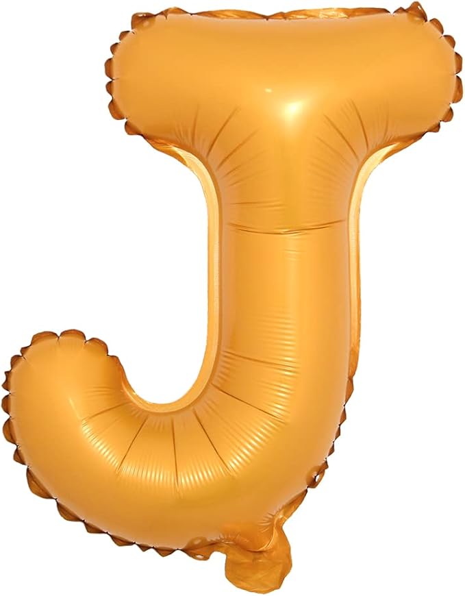 16" inch Single Orange Alphabet Letter Number Balloons Aluminum Hanging Foil Film Balloon Wedding Birthday Party Decoration Banner Air Mylar Balloons (16 Inch Orange J)