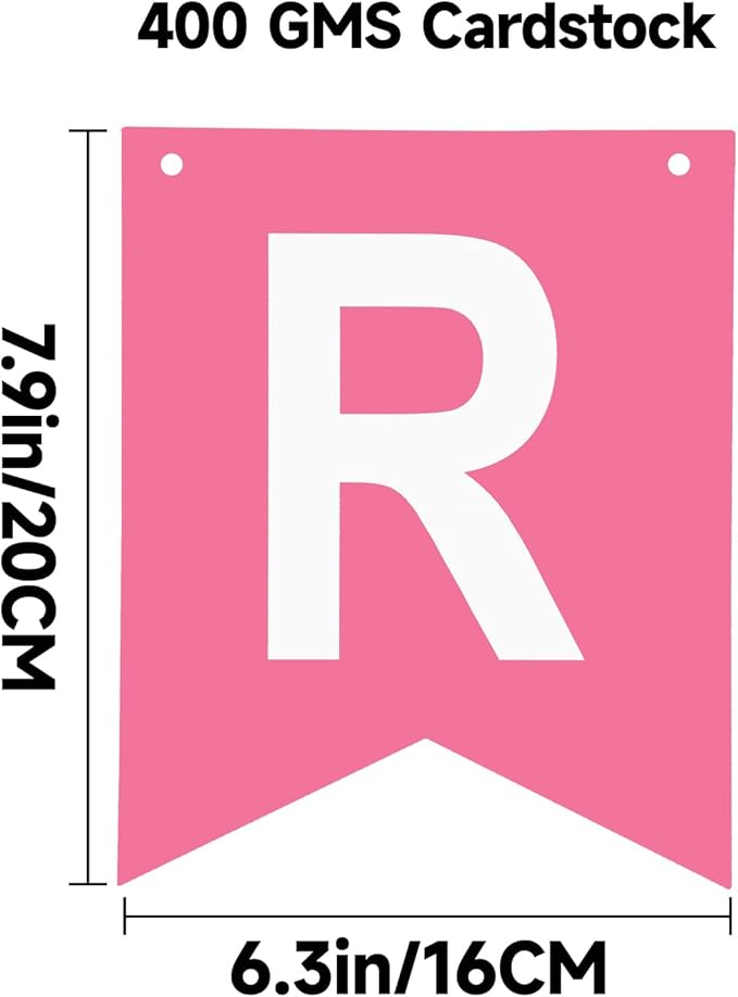 Pink Happy Birthday Banner Birthday Party Banner NO DIY Happy Birthday Sign Pre-Strung Birthday Hanging Decoration for Women Men Girl Boy Party Supplies (Pink)