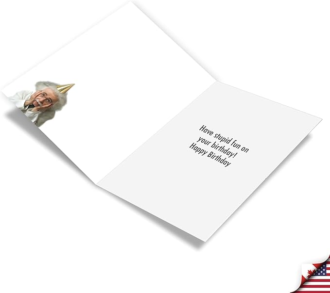 NobleWorks - 1 Funny Birthday Greeting Card w/ 5 x 7 Envelope For Men, Women - Bday Natural Stupidity C8645BDG