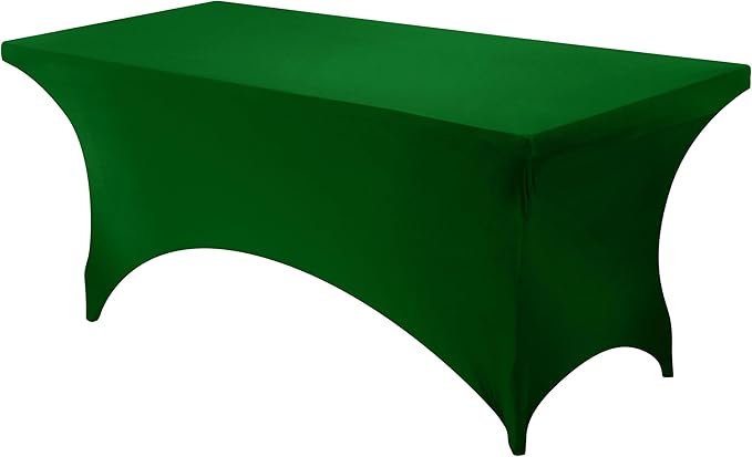 Utopia Kitchen Spandex Tablecloth 1 Pack[6FT, Emerald Green] Tight, Fitted, Washable and Wrinkle Resistant Stretch Rectangular Patio Table Cover for Event, Wedding, Banquet & Parties[72Lx30Wx30H Inch]