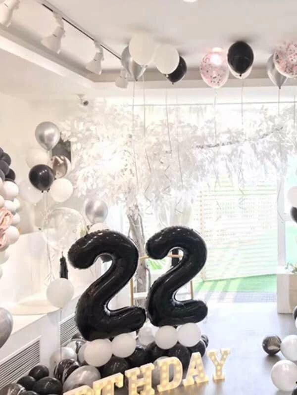 12 Balloon Number, Black Number 12th 21th Birthday Balloons 40 Inch, 12 or 21 Years Old Black Birthday Decorations for Boys Girls, 12th Anniversary Decorations