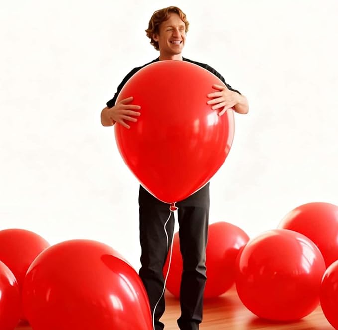50 Pack Red Balloons 24 Inch Red Latex Party Balloon for Wedding, Birthday, Baby Shower and More
