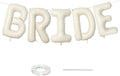40 Inch Beige BRIDE Balloons Bachelorette for Bridal Shower, Cream White Sand Bride Mylar Foil Banner Letter Sign, Bridal Balloon Banner for Wedding Engagement Bride To Be Party Favors Decorations