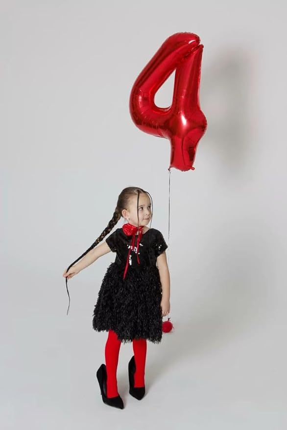 Number 40 Balloons, 40 Inch Balloons for Woman Man 40th Red Birthday Party Decoration, Foil Number Ballon for 40 Valentine's Day, Anniversary, Bridal Shower, Graduation