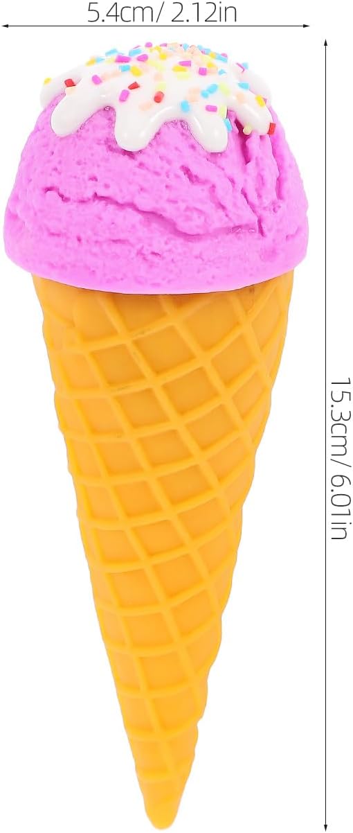 Artificial Ice Cream Cone, Realistic Simulation Ice Cream Toys with Multiple Flavors, Fake Dessert Model for Store Window Display, Photography Prop, Perfect for Cafes & Home Decor