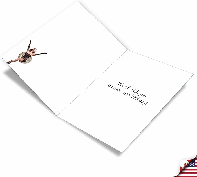 NobleWorks - 1 Jumbo Happy Birthday Card for Women (8.5 x 11 Inch) - Retro Big Humor Stationery for Birthdays - We're Awesome J9310BDG-US