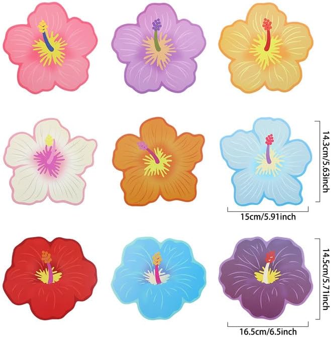 137pcs Moana Birthday Party Supplies, Aqua Blue Coral Pearl Champagne Gold Latex Balloons with Summer Hibiscus Stickers for Tropical Hawaii Luau Tiki Magic Theme Party Supplies