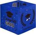 Graduation Card Box, 2026 Graduation Party Decorations, Card Boxes for Graduation 2026, Graduation Box Holder, Grad Box for Gift and Cards, Card Box for Graduation Party Supplies Party Favors, Blue