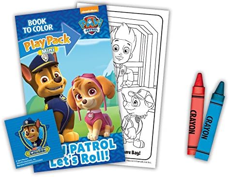 PAW Patrol Mini Play Packs Party Favors - 10 Pack Coloring Activity Set with Stickers & Crayons for Kids, Classroom Prizes, Birthday Gift Bag Toys