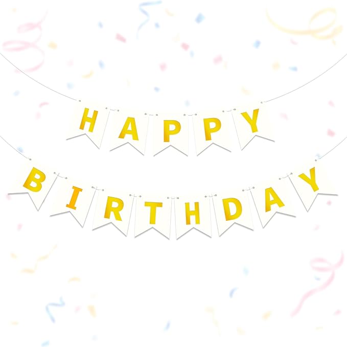 Happy Birthday Banner Gold Happy Birthday Sign Birthday Decorations for Birthdays Party Backdrop Wall Decor Gold Happy Birthday Sign for Men Women Party Supplies