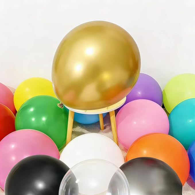 40 Pcs 36 Inch Giant Balloons Latex Large Assorted Colorful Rainbow Big Balloon Bulk 18 Kinds Color for Birthday Wedding Baby Shower Anniversaries Store Party Decorations