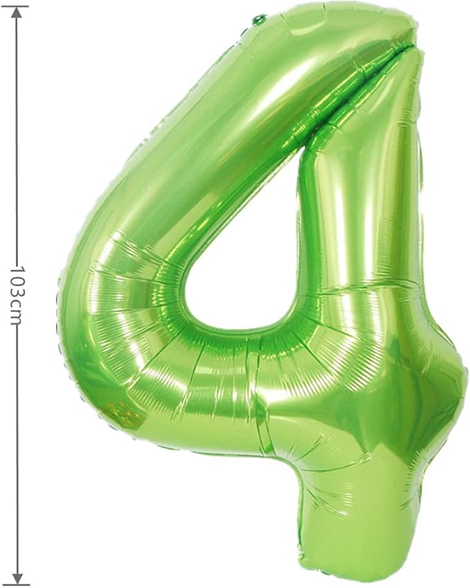 40 Inch Large Foil Helium Number Balloon Birthday Wedding Party 0-9 (Green, 4)